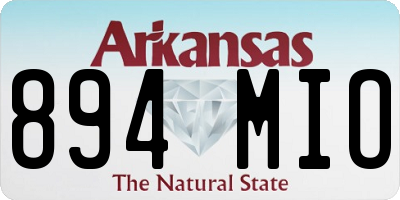 AR license plate 894MIO