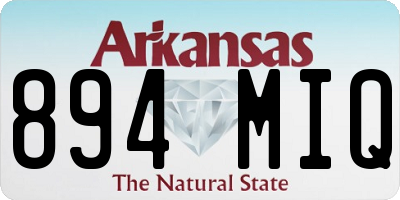 AR license plate 894MIQ