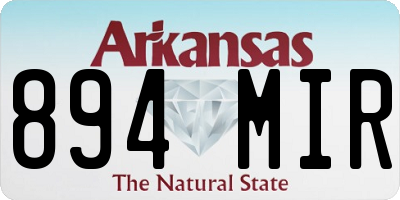 AR license plate 894MIR