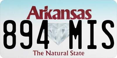 AR license plate 894MIS
