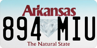 AR license plate 894MIU