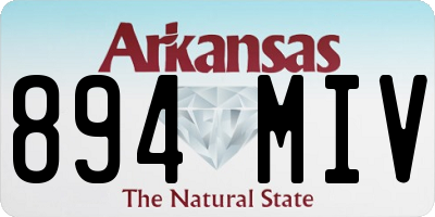 AR license plate 894MIV