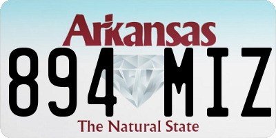 AR license plate 894MIZ