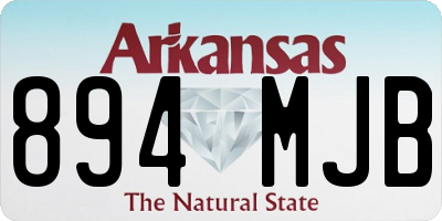 AR license plate 894MJB
