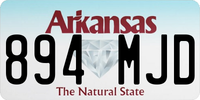 AR license plate 894MJD