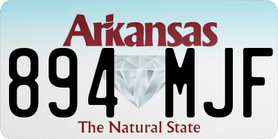 AR license plate 894MJF