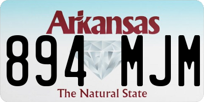 AR license plate 894MJM