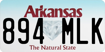 AR license plate 894MLK