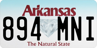 AR license plate 894MNI