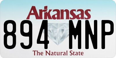 AR license plate 894MNP