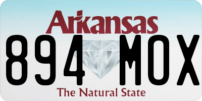 AR license plate 894MOX