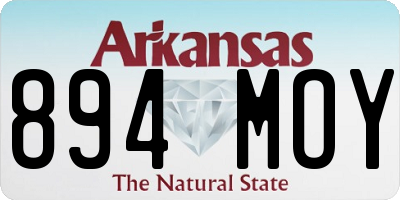 AR license plate 894MOY