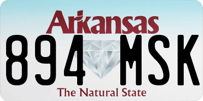 AR license plate 894MSK