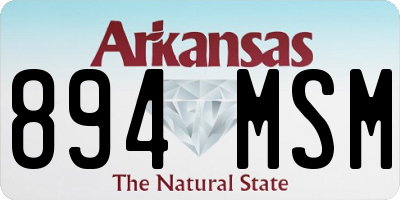 AR license plate 894MSM