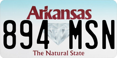 AR license plate 894MSN