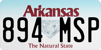 AR license plate 894MSP