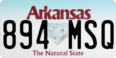 AR license plate 894MSQ