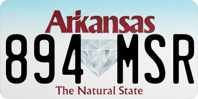AR license plate 894MSR