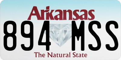 AR license plate 894MSS