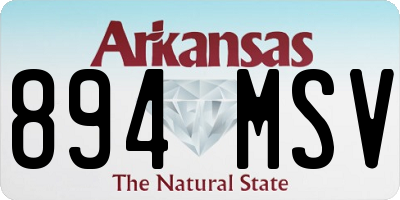 AR license plate 894MSV