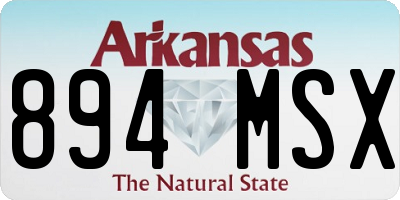 AR license plate 894MSX