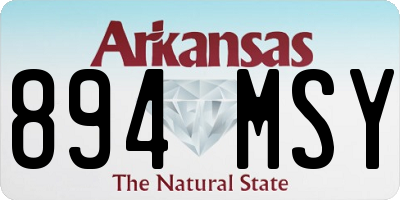 AR license plate 894MSY
