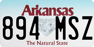 AR license plate 894MSZ