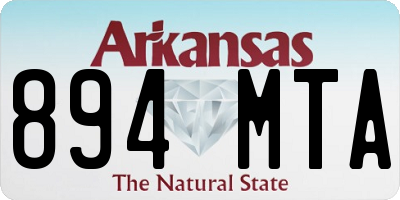 AR license plate 894MTA