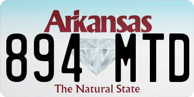 AR license plate 894MTD