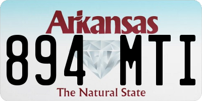 AR license plate 894MTI