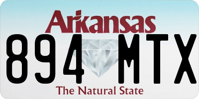 AR license plate 894MTX