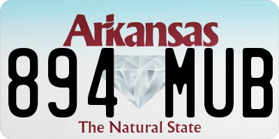 AR license plate 894MUB
