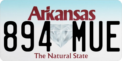 AR license plate 894MUE