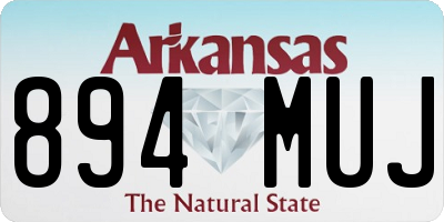 AR license plate 894MUJ