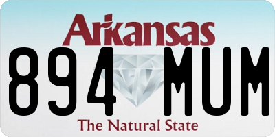 AR license plate 894MUM