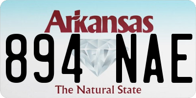 AR license plate 894NAE