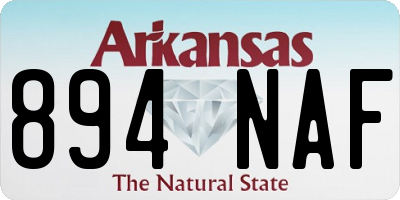 AR license plate 894NAF