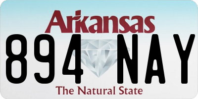 AR license plate 894NAY