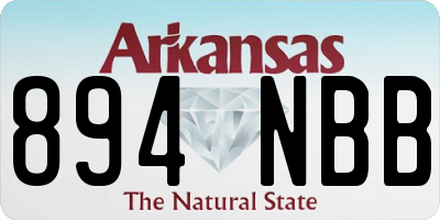 AR license plate 894NBB