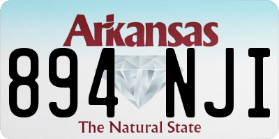 AR license plate 894NJI