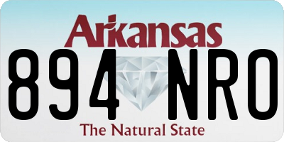 AR license plate 894NRO