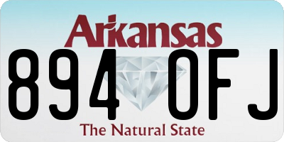 AR license plate 894OFJ