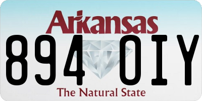 AR license plate 894OIY