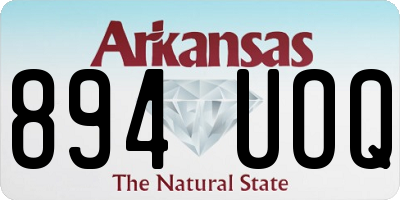 AR license plate 894UOQ