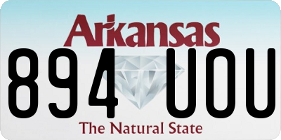AR license plate 894UOU