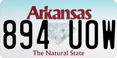 AR license plate 894UOW
