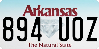 AR license plate 894UOZ