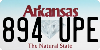 AR license plate 894UPE