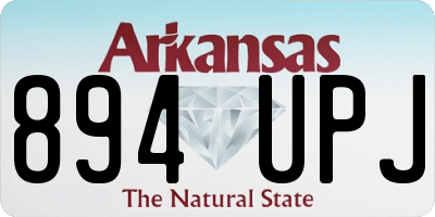 AR license plate 894UPJ