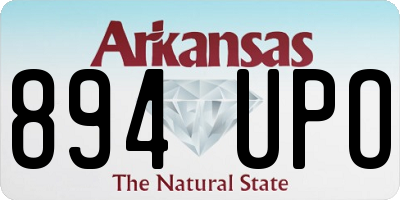 AR license plate 894UPO